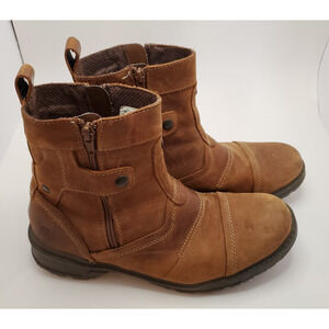 Skechers Gunnar Tuscon Zip Brown Leather Boots. Sz 8.5